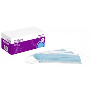 Medical Mask 3ply with rubber band – Blue